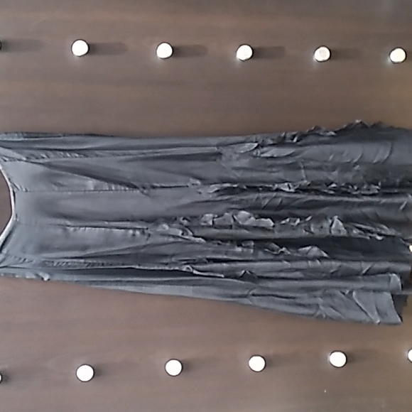 CCO | ADRIENNE VITTADINI | Black Sheer Maxi Skirt Size 0 =A-Line High Waist - Picture 4 of 15